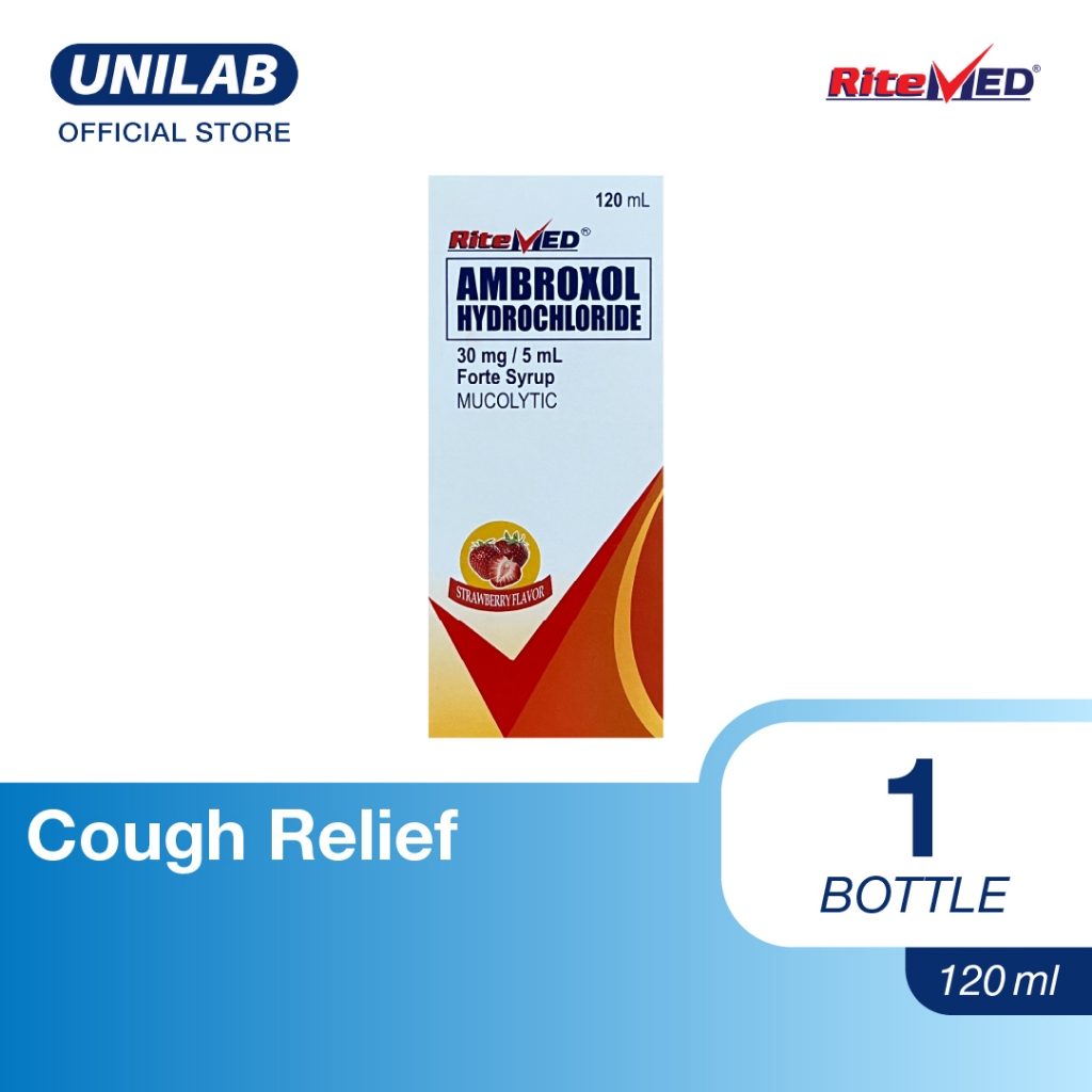 Unilab - RiteMED Ambroxol 30mg Syrup 120mL 1 Bottle (Cough Relief ...