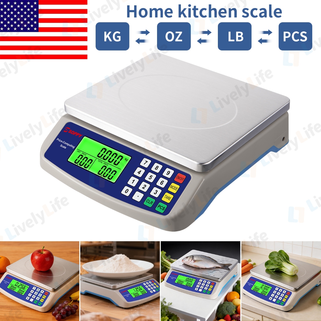 Digital Scale Weight Rechargeable Digital Price Computing Scale 50kg ...