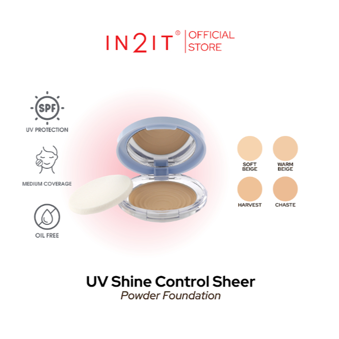 IN2IT UV Shine Control Sheer Face Powder Make-up SPF15 PA++ w/ Compact ...