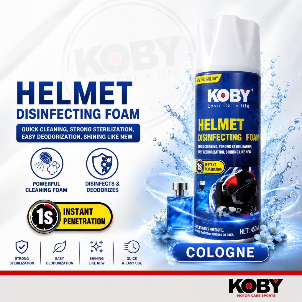 KOBY HELMET DISINFECTING SPRAY FOAM ( COLOGNE SCENT ) 450ML | Shopee ...