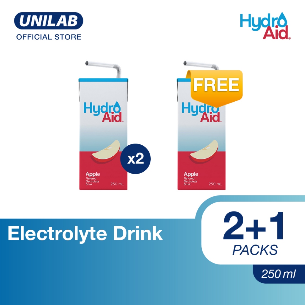 Buy 2 Get 1: Hydroaid Apple 250ml Flavored Electrolyte Drink | Shopee ...