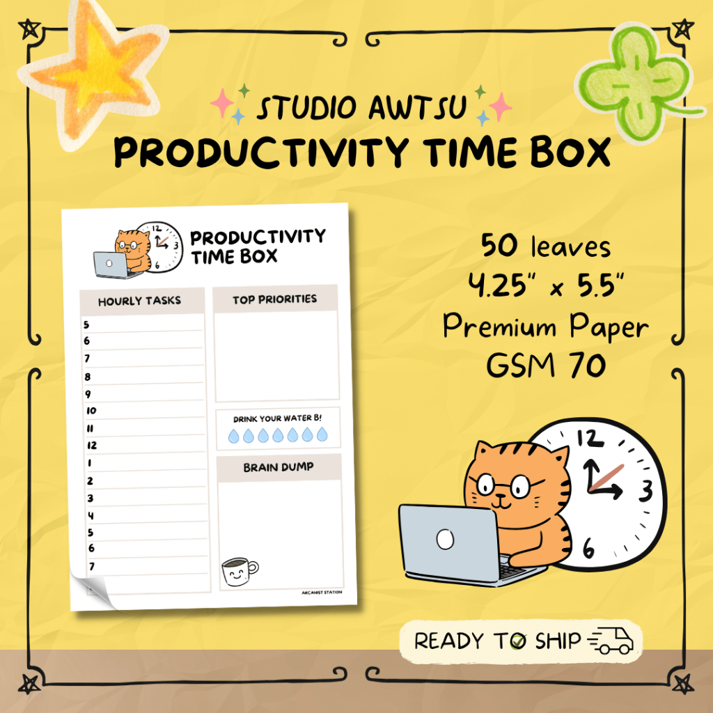 Productivity Time Box - Notepad Planner | Shopee Philippines
