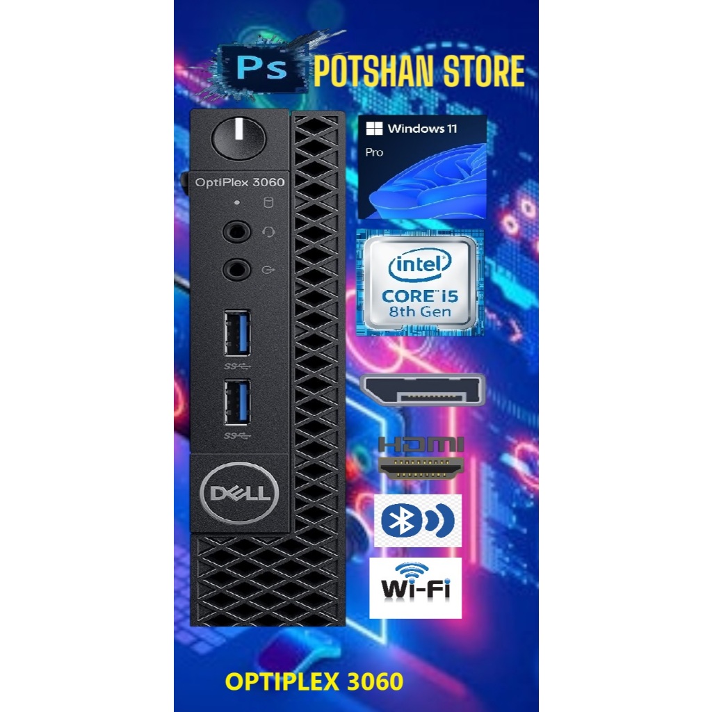 Dell OptiPlex 3060 Micro Desktop Computer with Intel Core i5-8500T 1.7 ...