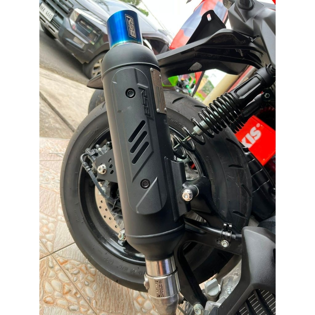 Rs8 redlak exhaust for yamaha nmax aerox v2/v3. /mio m3 / honda