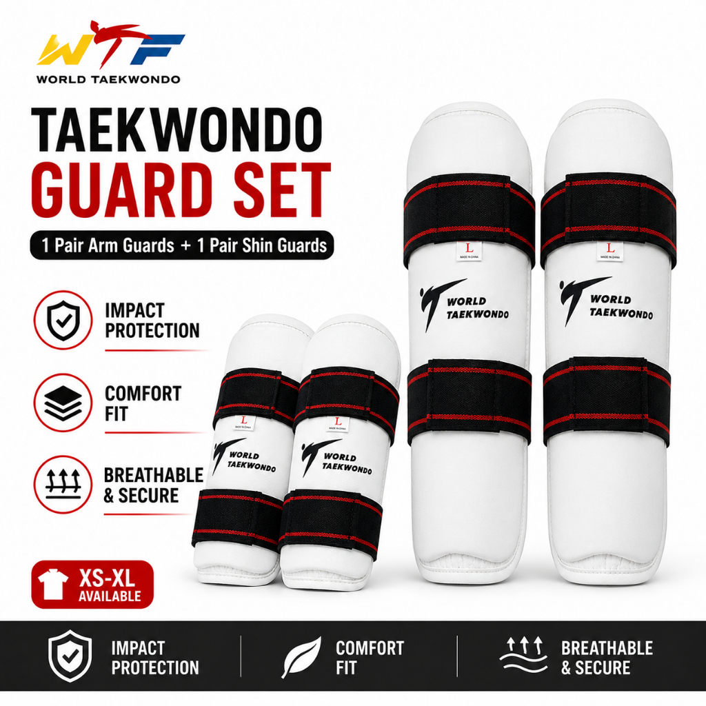 Taekwondo Arm Leg Guard Set Karate MMA Martial Arts Protective Gear ...