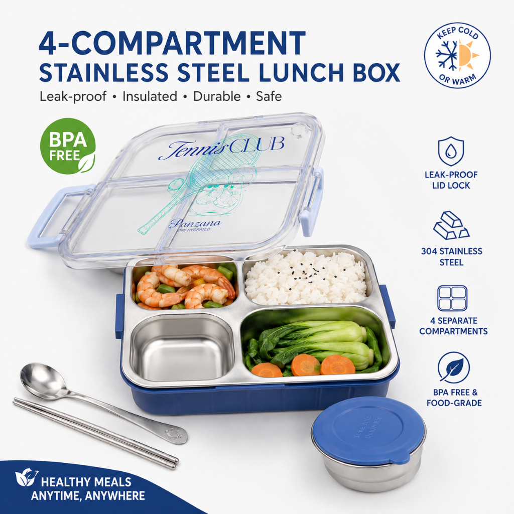 304 Stainless Steel Thermal Lunch Box | Compartment Bento Box with ...