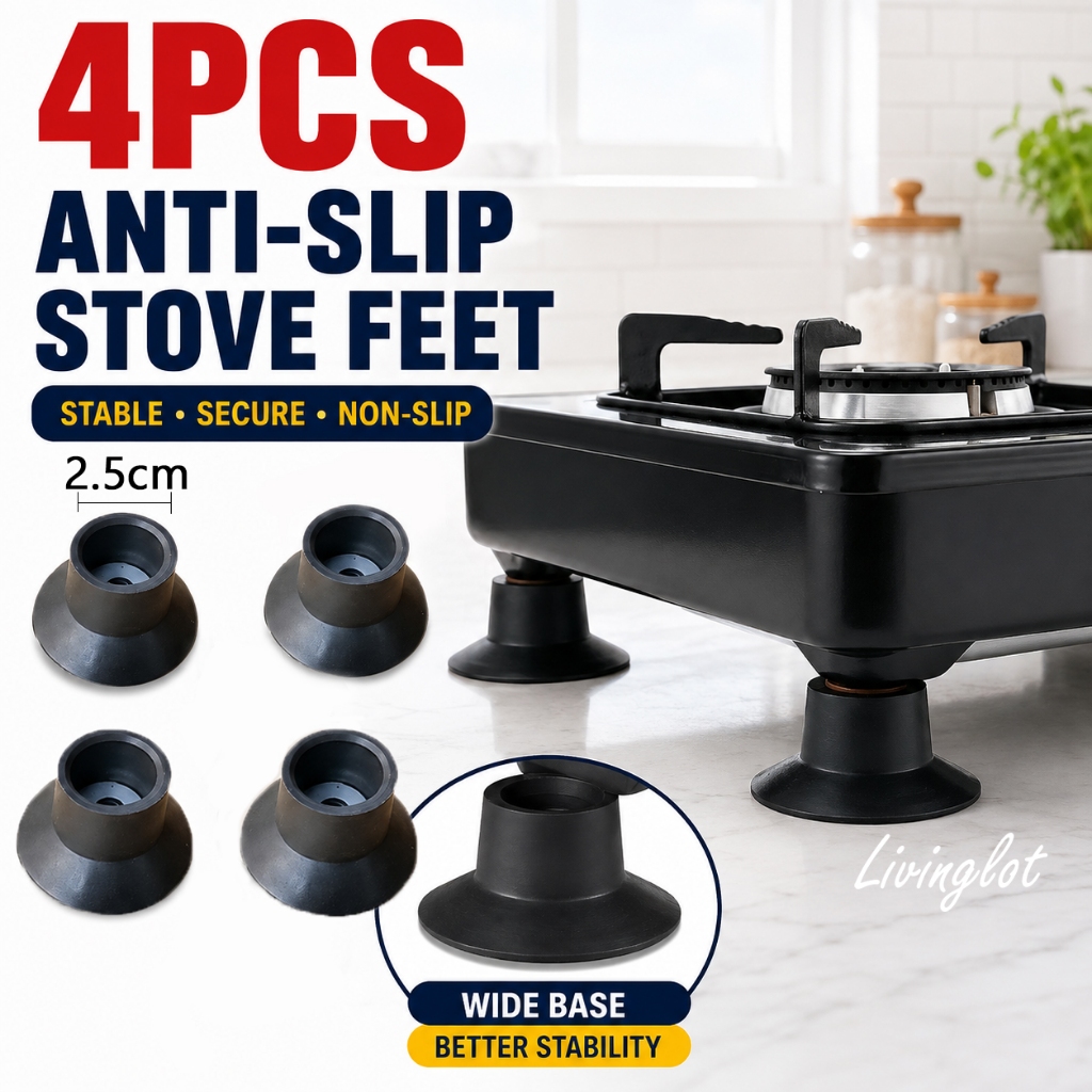 4Pcs Non-slip Gas Stove Foot Pad Universal Suction Cup Portable ...