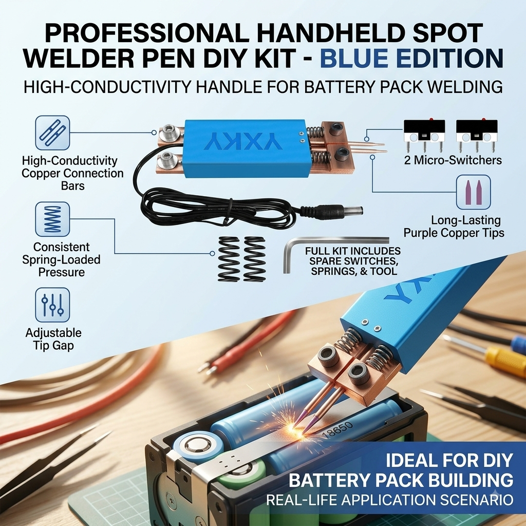Integrated Spot Welding Pen Blue Automatic Trigger Handheld Spot Welder ...