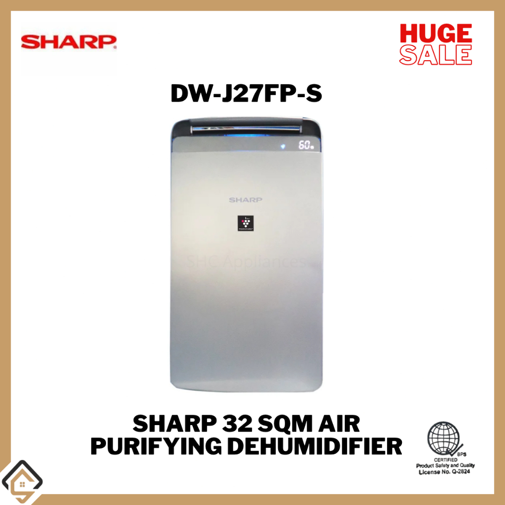 Sharp Inverter 2 in 1 Air Purifier / Dehumidifier DW-J27FP-S 32 sqm ...