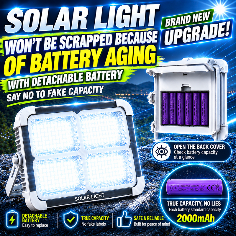 Solar Light Emergency lights rechargeable Outdoor Waterproof Flood ...