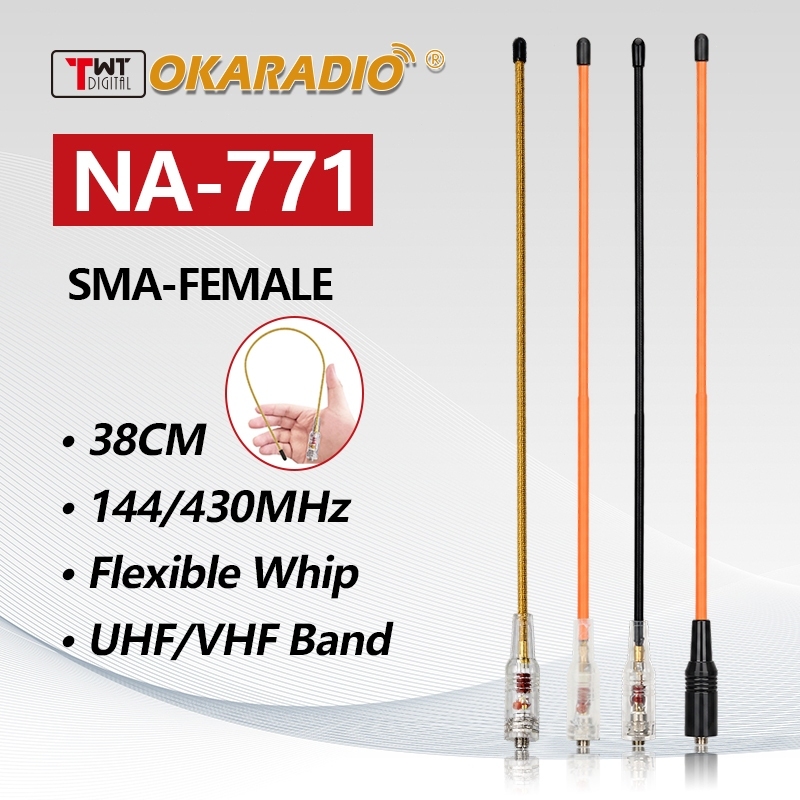 OKARADIO Antenna NA-771 SMA-Female Walkie Talkie Whip Antenna Two-Way ...