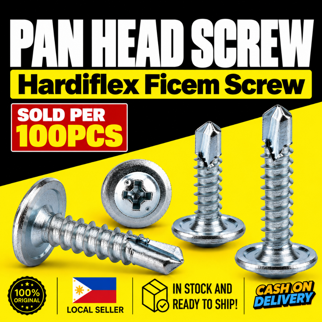 Pan Head Screw (100pcs) Self Tapping Metal Screw Job Screw Hardi Flex ...