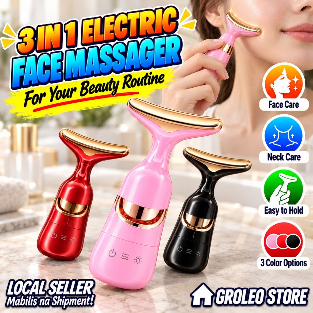 3 In 1 Electric Face Massager Facial Massage Tool for Face and Neck ...