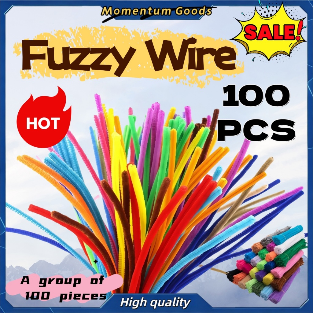 100PCS Colorful Handicrafts for Intellectual Development Fuzzy Wire ...