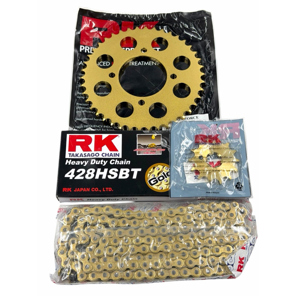 RK RACING CHAIN/SPROCKET SET VEGA FORCE, SIGHT #428 LIGHTENING HOLE ...