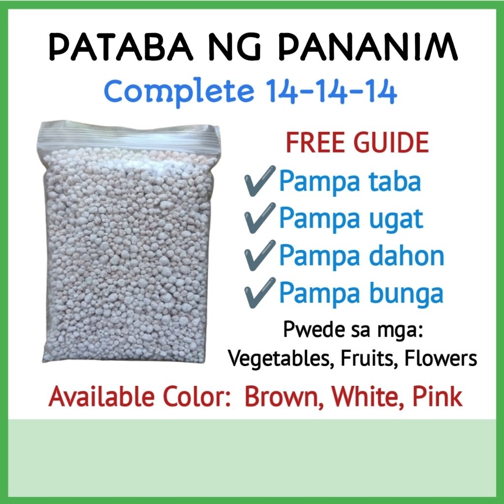 PATABA COMPLETE 14-14-14 For Plants, Vegetables, Fruits | Shopee ...
