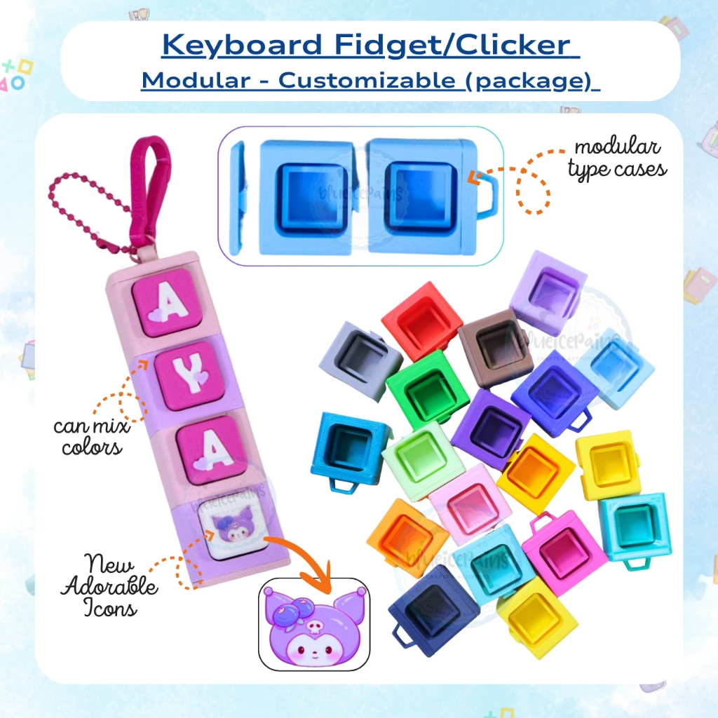 Keyboard Fidget / Clicker Keychain - Modular Type | Shopee Philippines