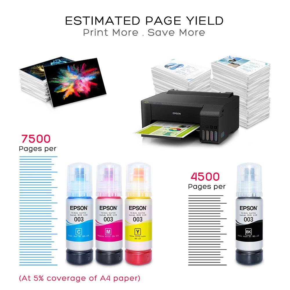 100% Original Dye.Epson ink 003.printer ink L3210/ L1110/ L3110/ L3120 ...