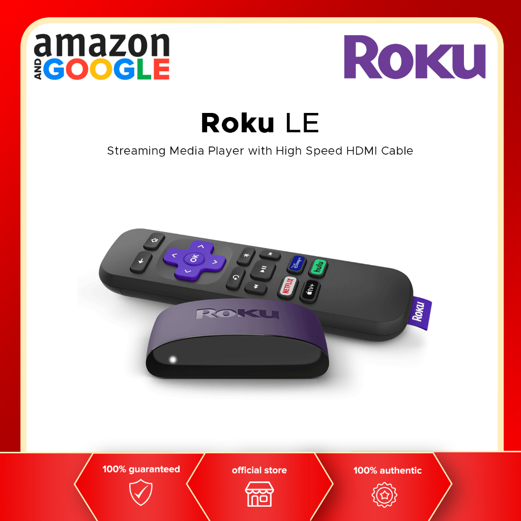 Roku LE Streaming Media Player 3930S4 with High Speed HDMI Cable ...