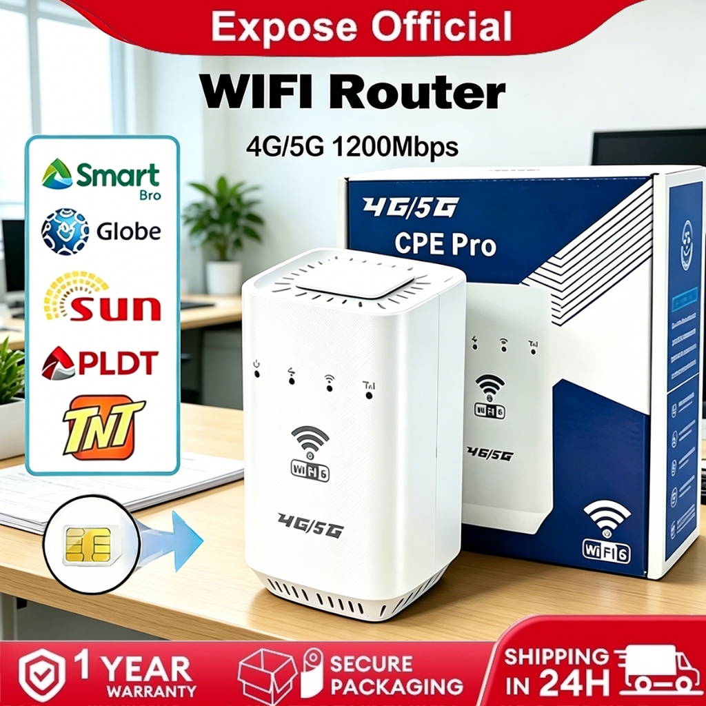 Expose 4G/5G WiFi Router with SIM Card Slot 1200Mbps High Speed ...