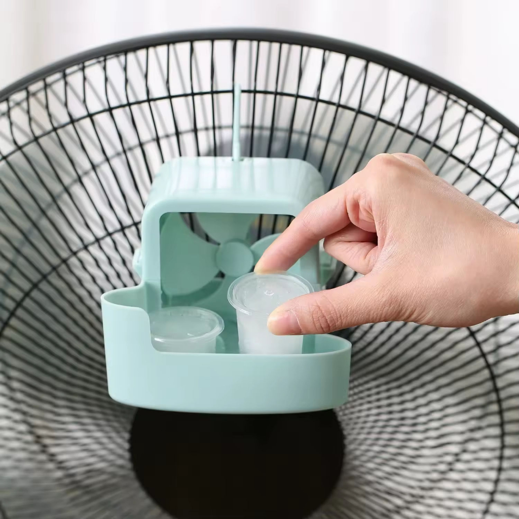 Clip-On Fan Cooler Box 2-in-1 Ice Cooling & Aromatherapy Fan Accessory ...