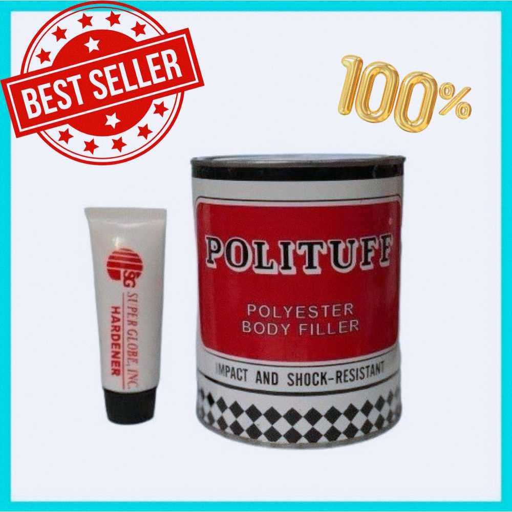 POLITUFF POLYESTER Body Filler with Hardener (1Liter) | Shopee Philippines