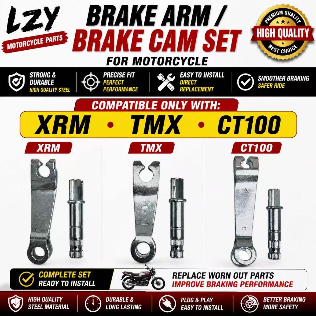 LZY Brake Arm With Brake Cam Set For TMX XRM BAJAJ CT100 Motorcycle ...
