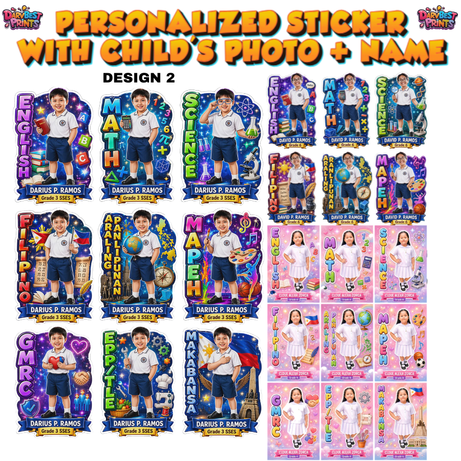 Shop subject sticker with name personalized for Sale on Shopee Philippines