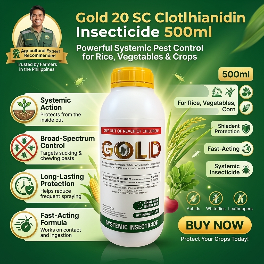 Gold 20 SC Insecticide that kills pests and diseases in rice ...