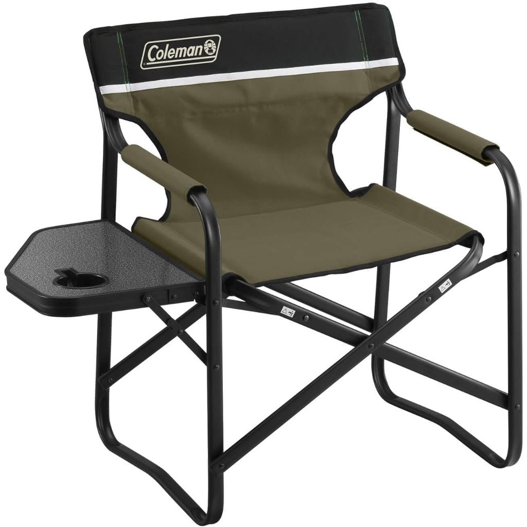 Coleman Side Table Deck Chair Folding Outdoor Camping Chair