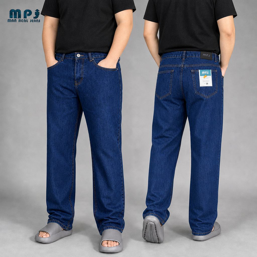 MPJ Jeans straight cut pants for men- Baggy jeans for men denim Pants ...