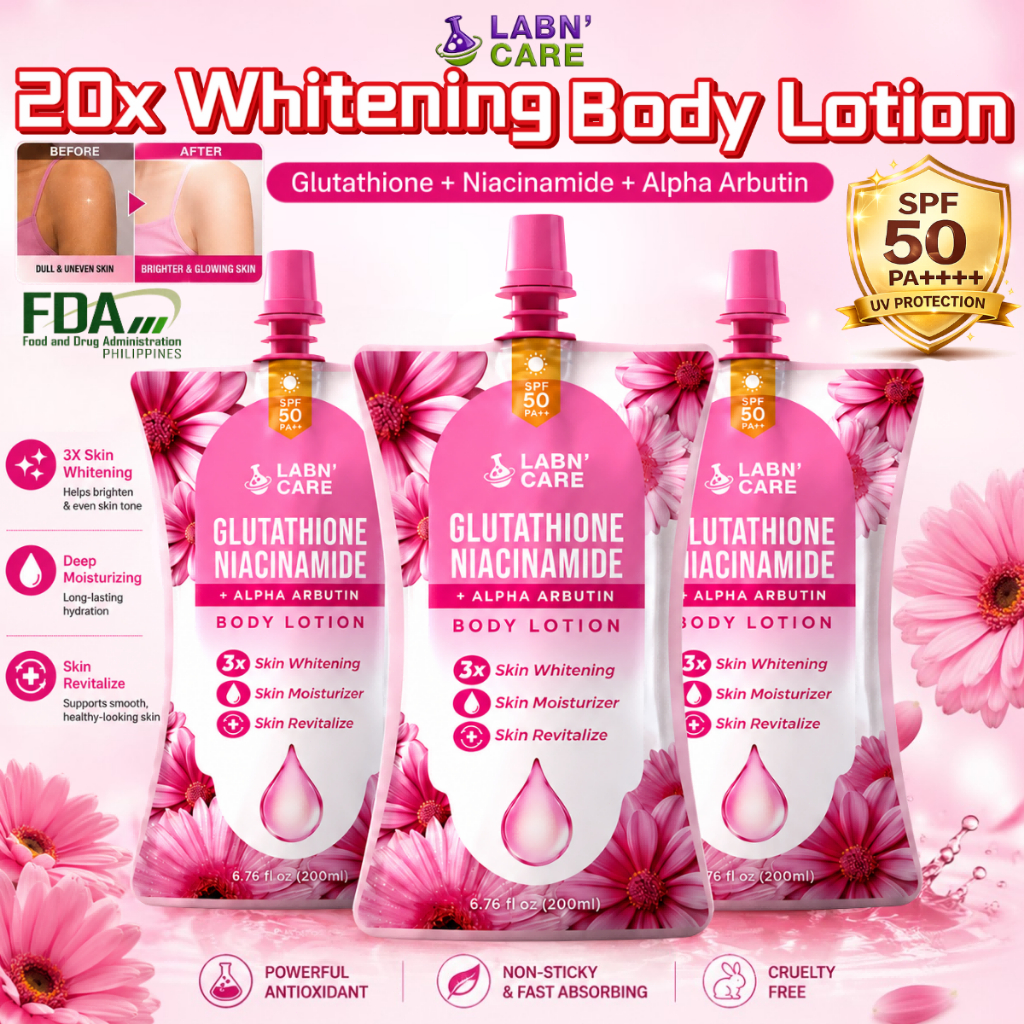 Labn Care Premium Glutathione & Niacinamide Body Lotion SPF 50 PA++ with Alpha  Arbutin, 200ML | Shopee Philippines