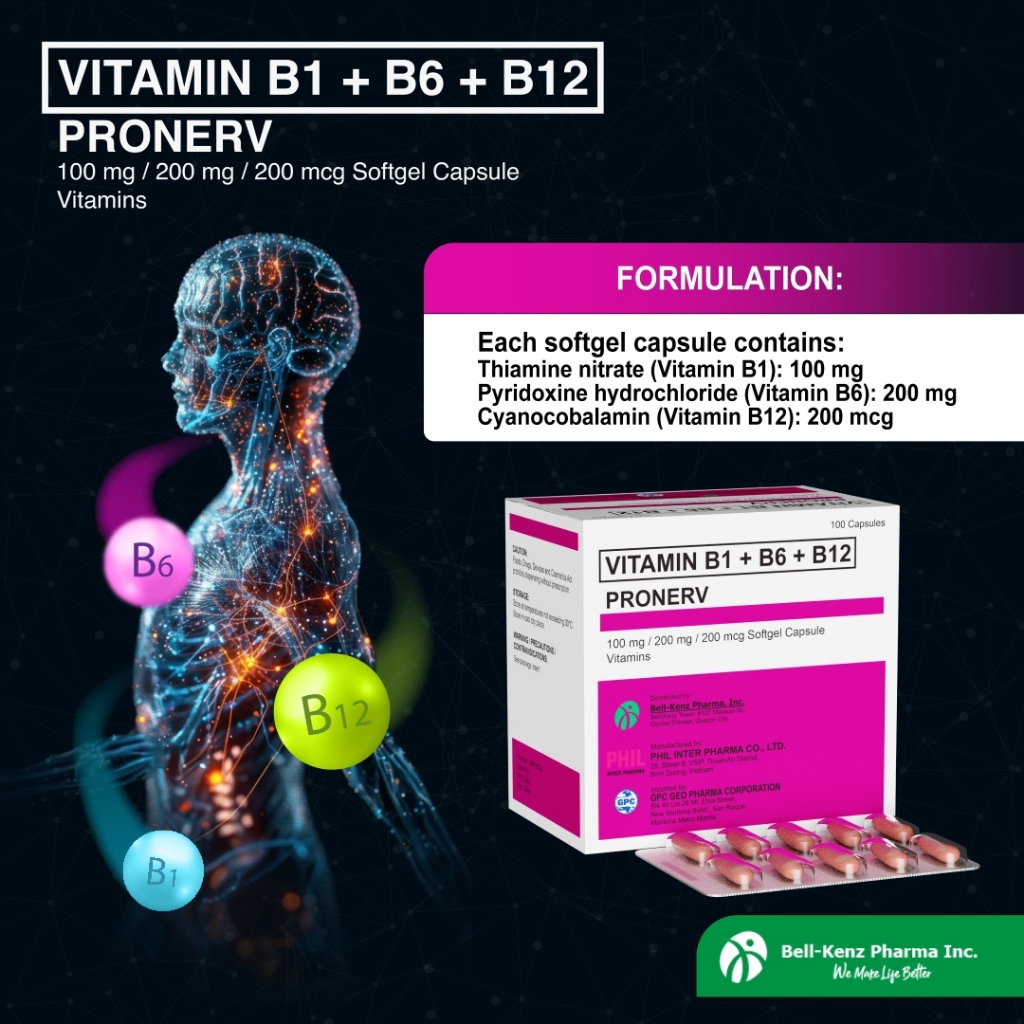 Pronerv Vitamin B Complex capsules for Nerve Health by Bell-Kenz ...