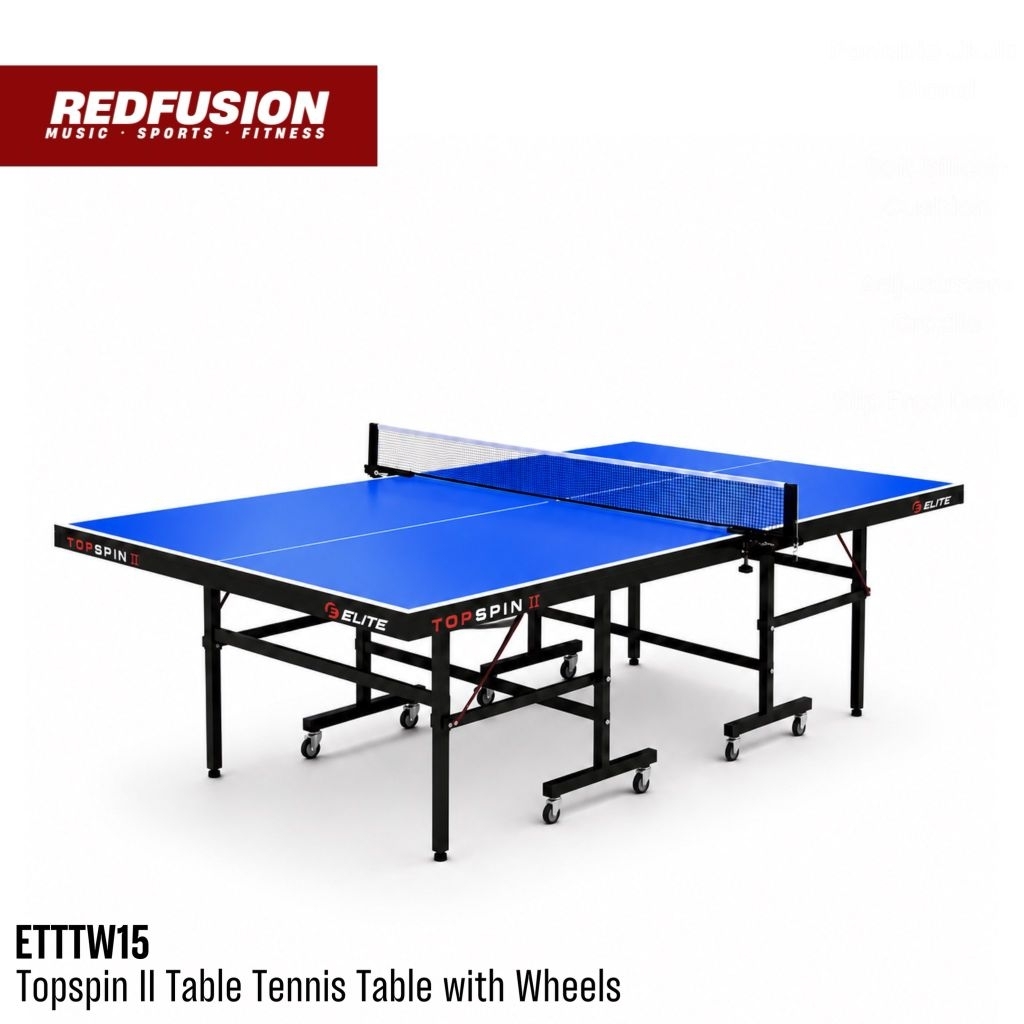 Elite ETTTW15 Topspin II Table Tennis Table With Wheels | Shopee ...