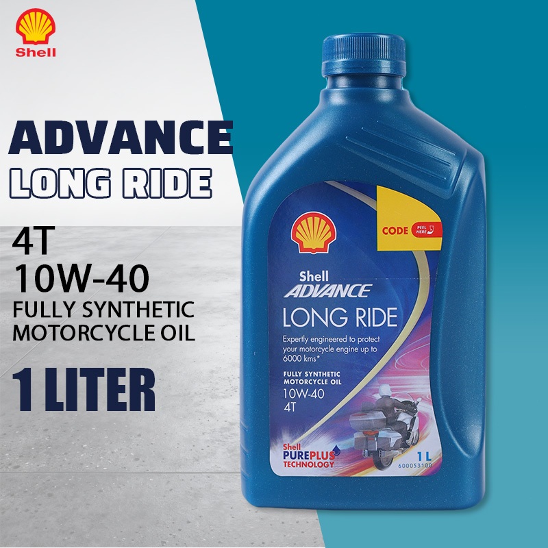 Shell Advance Long Ride 4T 10W-40 Fully Synthetic Motorcycle Engine Oil ...