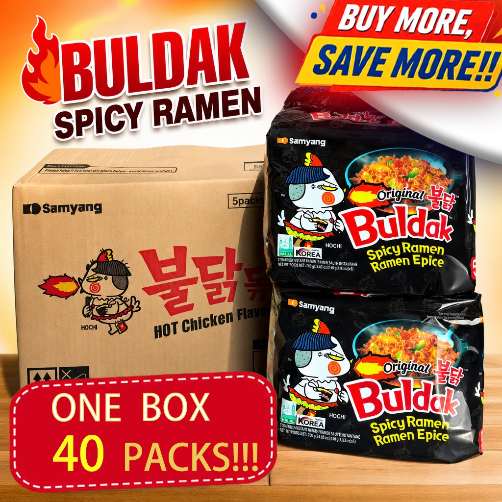 Samyang Hot Chicken ORIGINAL 1BOX* Ramen instant noodles 40packs(5packs ...