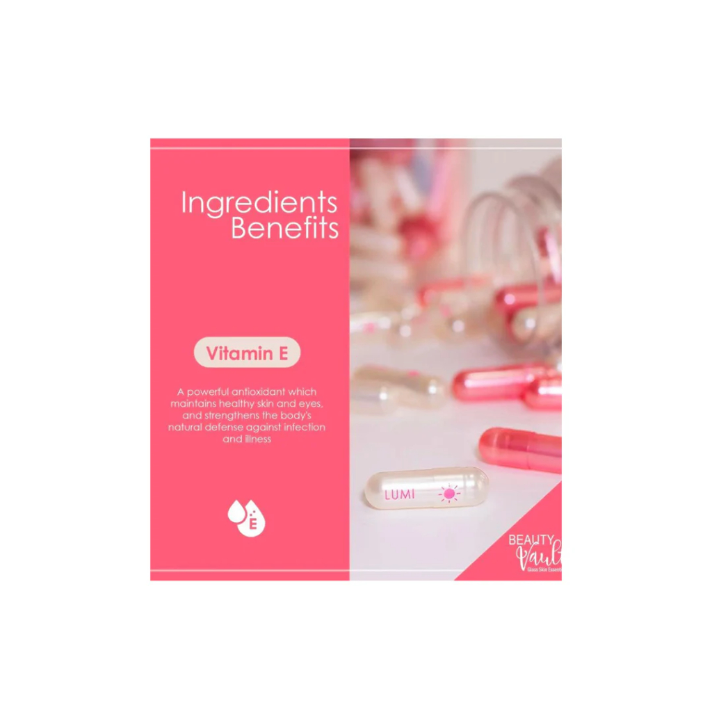 LUMI Glutathione Collagen Capsule Beauty Vault Vitamins C and E Food Supplement