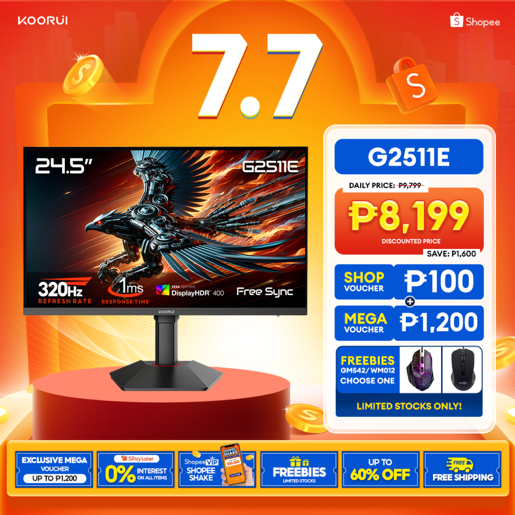 KOORUI G2511E (Powered by HKC) FHD, 320Hz IPS, 24.5