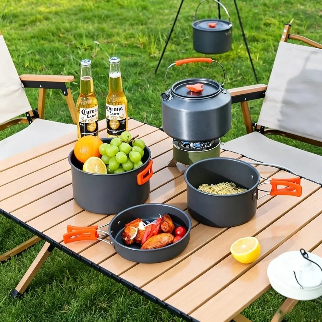 Camping cooking set
