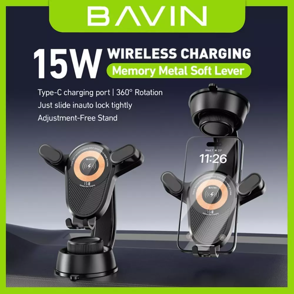 BAVIN PS71 15W Wireless Fast Charging Car Mount