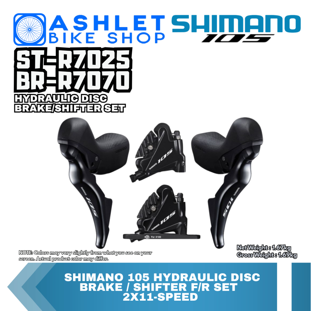 SHIMANO 105 Hydraulic Disc Brake Set ST-R7025 + BR-R7070 2x11