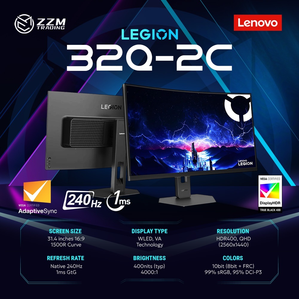 Lenovo Legion Monitor R27q-30 R27qc R34w R27QA R27QE R27QE Gen2