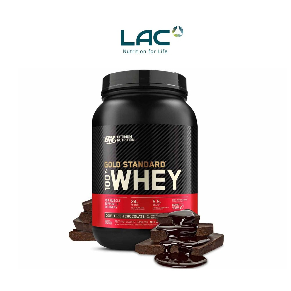 Optimum Nutrition Gold Standard 100% Whey Double Rich Chocolate 2lb ...