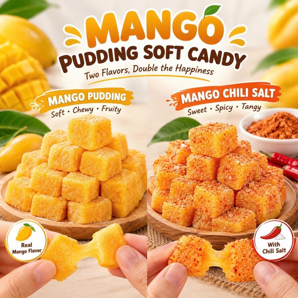 COCO Mango Pudding Candy | Candy Mango Chili Salt Pudding | Sweet ...