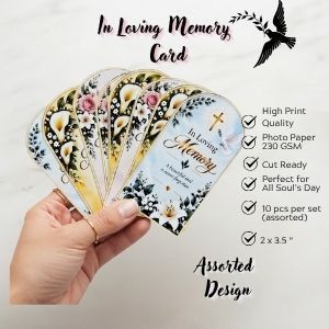 IN LOVING MEMORY MEMORIAL CARD (SOLD BY SET) | Shopee Philippines