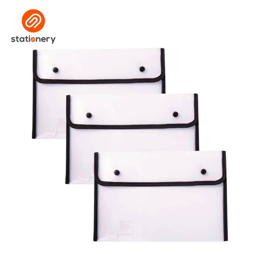 Seagull Plastic Envelope 2 Snap Buttons & Piping Pack of 3 - 39.5cm x ...