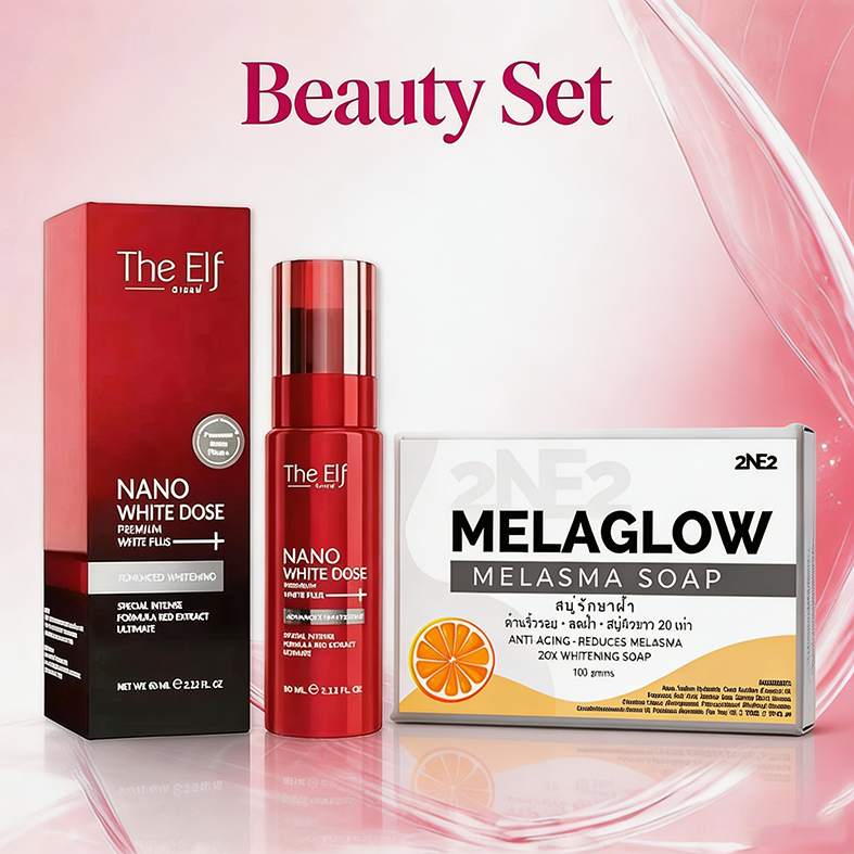2NE2 Melaglow melasma soap original,100g The Elf nano white dose serum ...