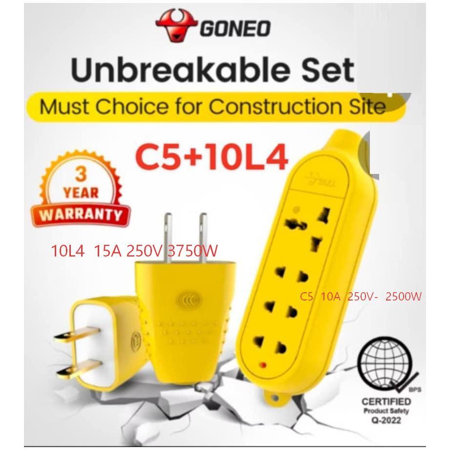 BULL Rewireable Extension Socket C5 4Gang 2500w 10A and C4D 3Gang 4000w ...
