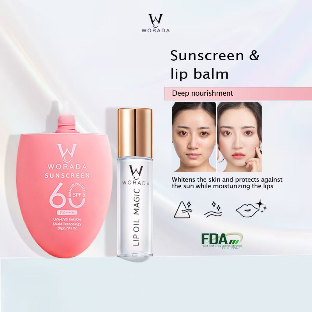 FDA approved WORADA SPF 60 face whitening sunscreen long-lasting ...