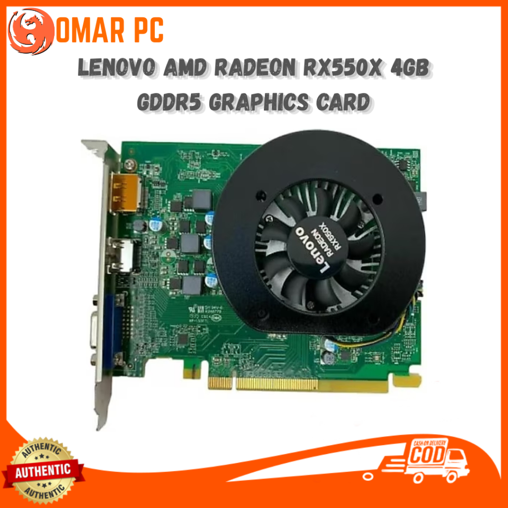 Lenovo AMD Radeon RX550X 4GB GDDR5 Graphics Card - HDMI , Displayport ...